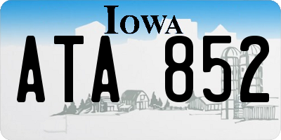 IA license plate ATA852