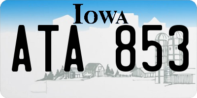 IA license plate ATA853