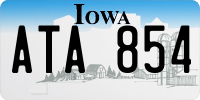 IA license plate ATA854