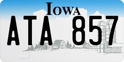 IA license plate ATA857