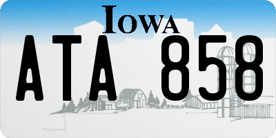 IA license plate ATA858