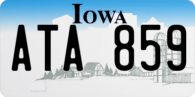 IA license plate ATA859