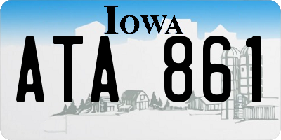 IA license plate ATA861