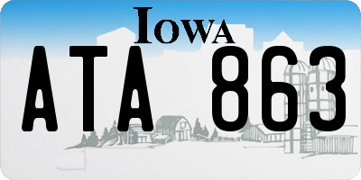 IA license plate ATA863