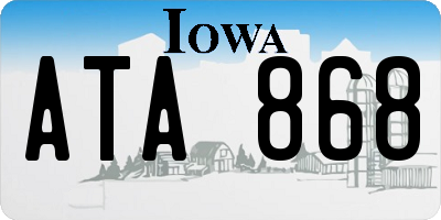 IA license plate ATA868