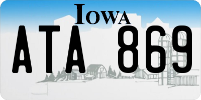IA license plate ATA869