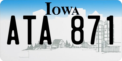 IA license plate ATA871