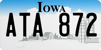 IA license plate ATA872