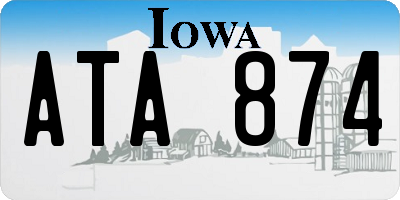 IA license plate ATA874