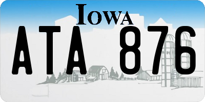 IA license plate ATA876