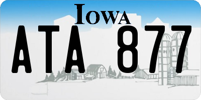 IA license plate ATA877