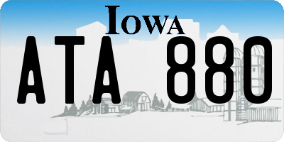 IA license plate ATA880