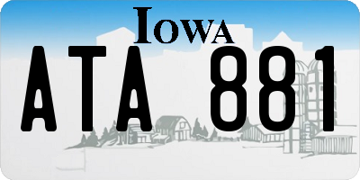 IA license plate ATA881
