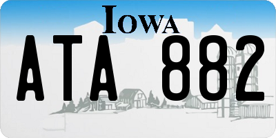 IA license plate ATA882