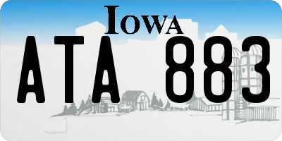 IA license plate ATA883