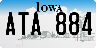 IA license plate ATA884