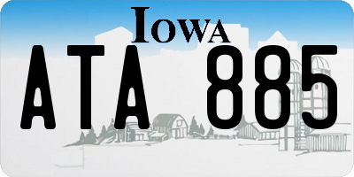 IA license plate ATA885