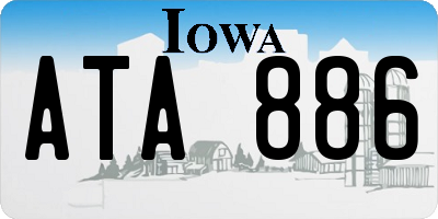 IA license plate ATA886