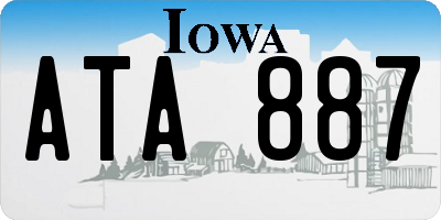 IA license plate ATA887