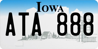 IA license plate ATA888