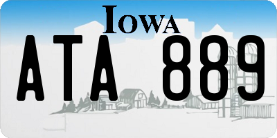 IA license plate ATA889