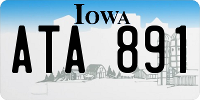 IA license plate ATA891