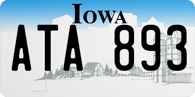 IA license plate ATA893