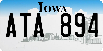 IA license plate ATA894