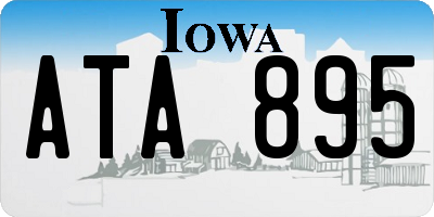 IA license plate ATA895