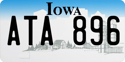 IA license plate ATA896