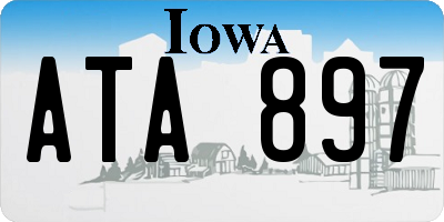 IA license plate ATA897