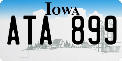 IA license plate ATA899