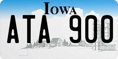 IA license plate ATA900