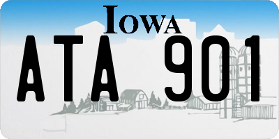 IA license plate ATA901