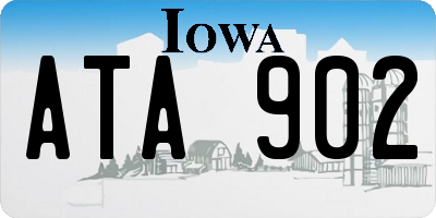 IA license plate ATA902