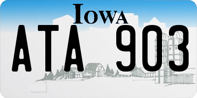 IA license plate ATA903