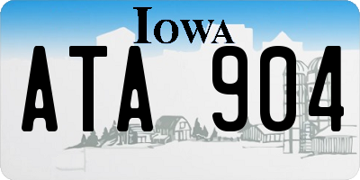 IA license plate ATA904