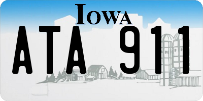 IA license plate ATA911