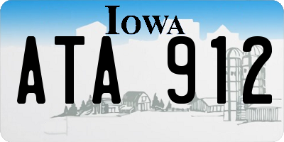 IA license plate ATA912