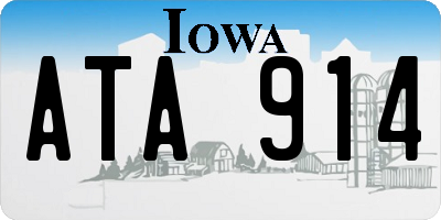 IA license plate ATA914