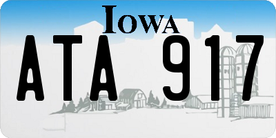 IA license plate ATA917