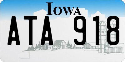 IA license plate ATA918