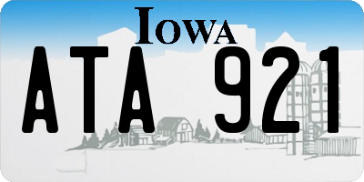 IA license plate ATA921
