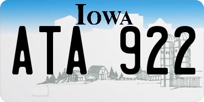 IA license plate ATA922