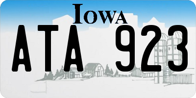 IA license plate ATA923