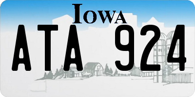 IA license plate ATA924
