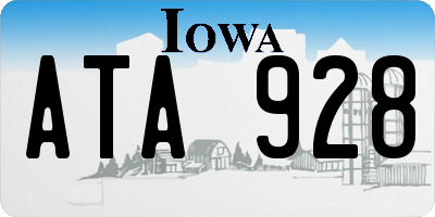 IA license plate ATA928