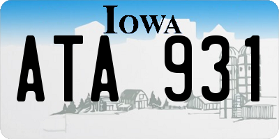 IA license plate ATA931