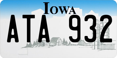 IA license plate ATA932