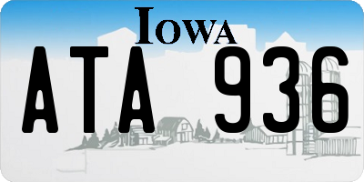 IA license plate ATA936